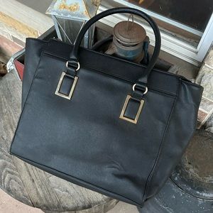 ALDO Black Faux‎ Leather Satchel